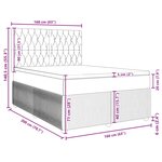 vidaXL Sommier à lattes de lit avec matelas Gris clair 160x200cm Tissu