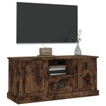 vidaXL Meuble TV chêne fumé 100x35 5x45 cm bois d'ingénierie