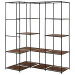 vidaXL Garde-robe d'angle Marron 130x87x169 cm
