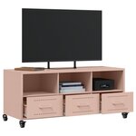 vidaXL Meuble TV rose 100 5x39x43 5 cm acier laminé à froid