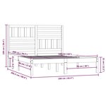 vidaXL Cadre de lit sans matelas blanc bois de pin massif 160x200 cm