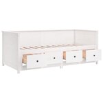vidaXL Lit de jour sans matelas blanc 90x190 cm bois de pin massif
