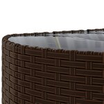 vidaXL Salon de jardin avec coussins 6 Pièces marron résine tressée