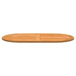 vidaXL Plateau de table 120x70x2 2 cm Ovale en Bois Massif de Teck
