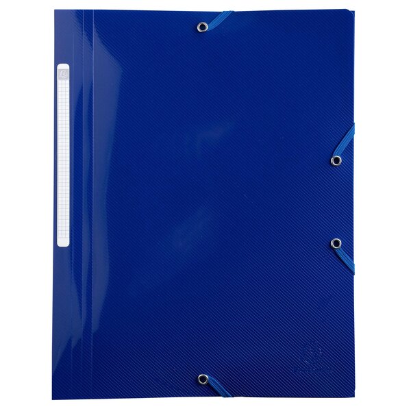 Chemise À Élastiques 3 Rabats Polypropylène Recyclé Beeblue - A4 - Bleu Marine - X 24 - Exacompta