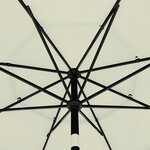 vidaXL Parasol de jardin à 3 niveaux avec mât en aluminium sable 3 5 m