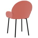 vidaXL Chaises à manger lot de 2 Rose Velours