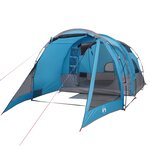 vidaXL Tente de camping tunnel 4 personnes bleu imperméable