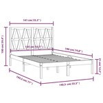 vidaXL Cadre de lit sans matelas bois massif