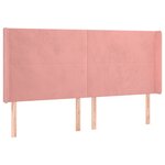 vidaXL Sommier à lattes de lit matelas et LED Rose 200x200 cm Velours