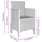 vidaXL Ensemble de salle à manger de jardin 5 pièces marron poly rattan