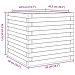 vidaXL Jardinière cire marron 50x50x45 5 cm bois de pin massif