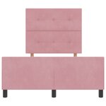 Lit vidaXL Rose 120x190 cm en Velours