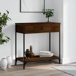 vidaXL Table console chêne marron 75x34 5x75 cm bois d'ingénierie