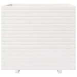 vidaXL Jardinière blanc 80x80x72 cm bois de pin massif