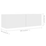 vidaXL Ensemble de meubles TV 4 Pièces Blanc Bois d'ingénierie
