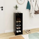 vidaXL Armoire à chaussures Noir 31 5x35x90 cm Bois d'ingénierie