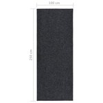 vidaXL Tapis 100x250 cm Anthracite