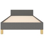 vidaXL Cadre de lit avec tête de lit Gris foncé 80x200 cm Tissu