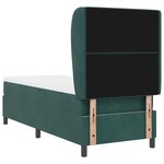 lit à ressorts vidaXL avec matelas vert foncé 80x200 cm en velours