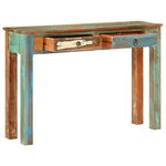 vidaXL Table console 110x30x75 cm bois massif de récupération