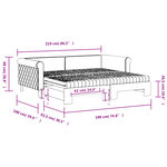 vidaXL Lit de jour avec gigogne et matelas noir 90x190 cm velours