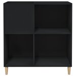 vidaXL Armoire à disques noir 84 5x38x89 cm bois d'ingénierie