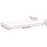 vidaXL Coussin de banc de jardin blanc crème tissu oxford