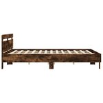 vidaXL Cadre de lit sans matelas chêne fumé 180x200 cm