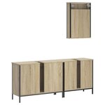 vidaXL Ensemble de meubles de salle de bain 3 Pièces chêne sonoma