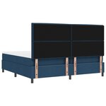 vidaXL Lit à ressorts avec matelas & LED bleu 200x200 cm tissu