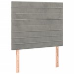 vidaXL Sommier à lattes de lit avec matelas LED Gris clair 120x200 cm