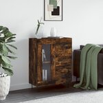 vidaXL Buffet chêne fumé 69 5x34x90 cm bois d'ingénierie
