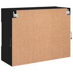 vidaXL Meuble TV mural avec lumières LED noir 78 5x30x60 5 cm