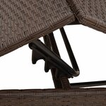 vidaXL Chaises longues avec coussins lot de 2 marron résine tressée