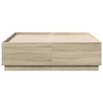 vidaXL Cadre de lit avec LED sans matelas chêne sonoma 140x190 cm