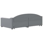 vidaXL Lit de jour avec gigogne sans matelas gris clair 100x200 cm