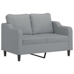 vidaXL Ensemble de canapés 4 Pièces coussins gris clair tissu