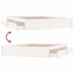 vidaXL Cadre de lit sans matelas avec tiroirs blanc 200x200 cm