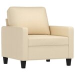 vidaXL Fauteuil Crème 60 cm Tissu