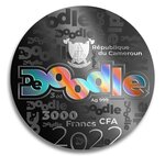 EXPLORATION OF SPACE De Doodle 3 Once Argent Monnaie 3000 Francs Cameroon 2022