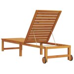 vidaXL Chaise longue en bois d'acacia massif