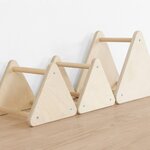 Jeu d'équilibre et motricité Montessori bois naturel et bleu turquoise