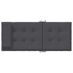 vidaXL Coussins de chaise à dossier haut lot de 2 anthracite