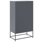 vidaXL Buffet haut anthracite 68 5x38 5x123 5 cm acier