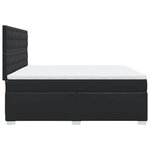 vidaXL Sommier à lattes de lit avec matelas Noir 200x200 cm Similicuir