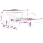 vidaXL Lit de jour avec gigogne sans matelas rose 90x200 cm