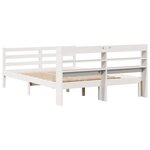 vidaXL Cadre de lit avec tête de lit blanc 140x200 cm bois pin massif