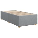 vidaXL Sommier à lattes de lit avec matelas Gris clair 100x200cm Tissu