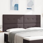 tête de lit vidaXL capitonnée marron foncé 200 cm en tissu